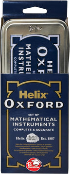 Helix Oxford Maths Set – 10 Piece with Storage Tin