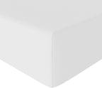 Bedding Soft Microfibre Single Fitted Sheet with 12 inch (30 cm) Deep Pocket, 90 x 190 cm, White