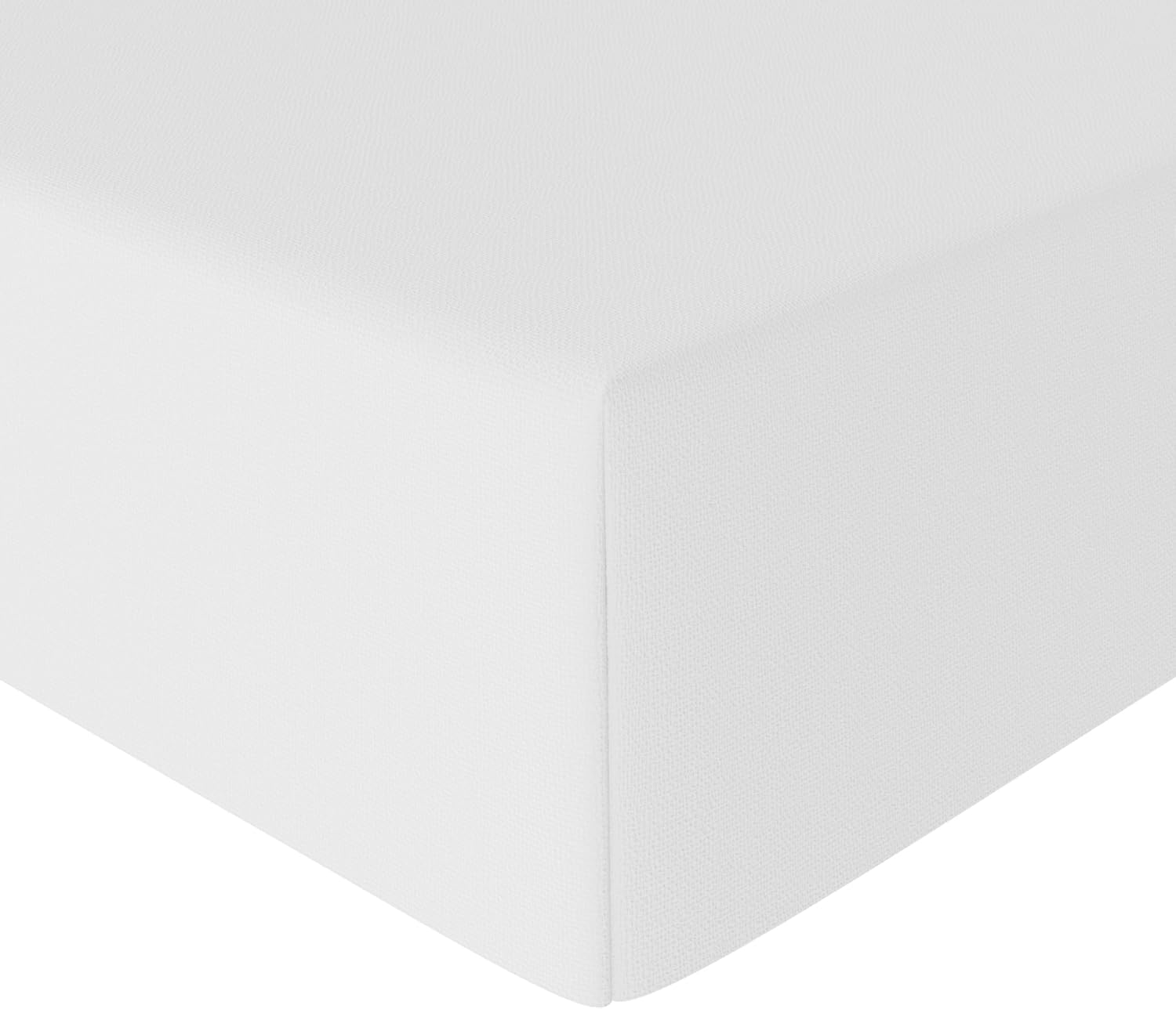 Bedding Soft Microfibre Single Fitted Sheet with 12 inch (30 cm) Deep Pocket, 90 x 190 cm, White