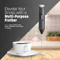 Keplin Handheld Milk Frother – Electric Coffee Whisk