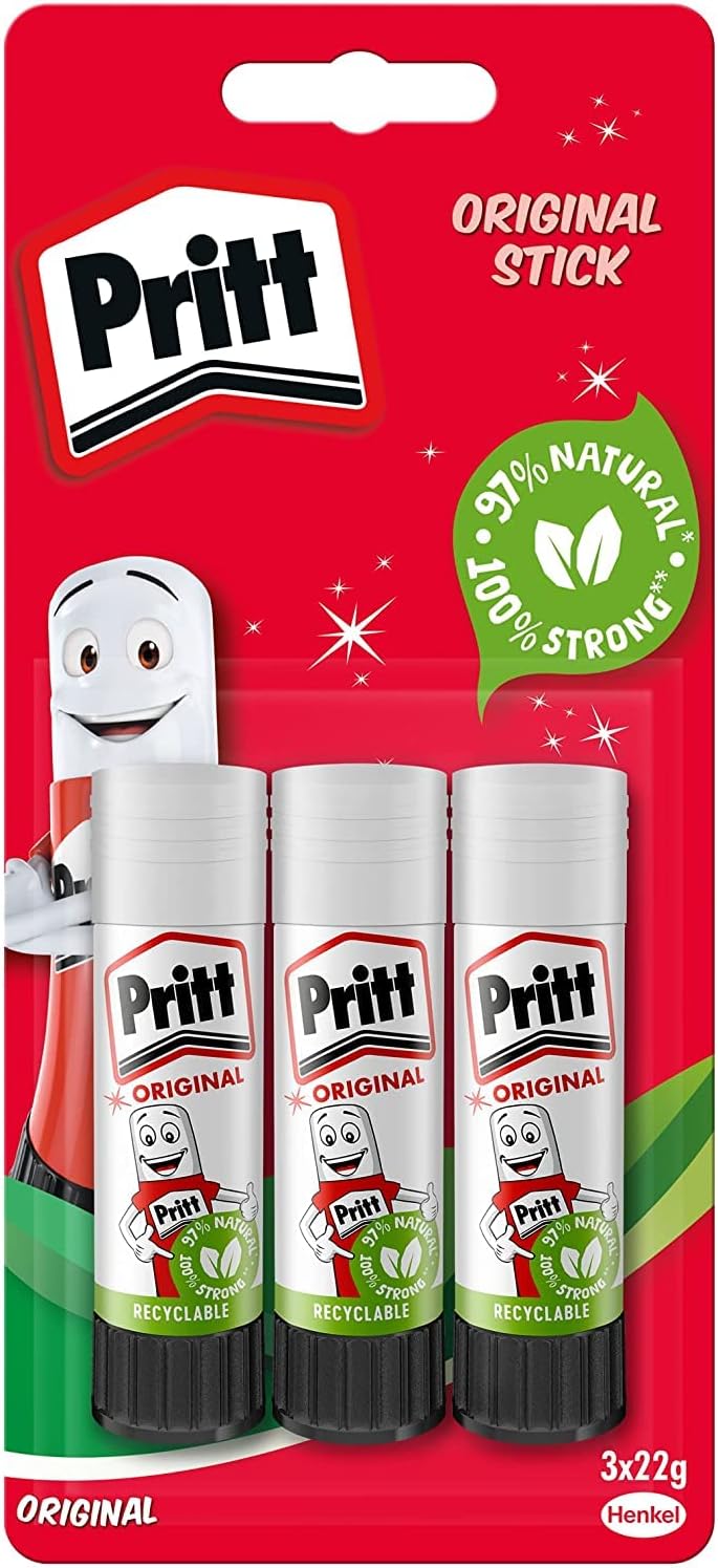Pritt Glue Stick 22g – Pack of 3