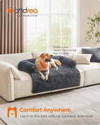 Feandrea FluffyHug XXL Calming Dog Sofa Bed – Dark Grey