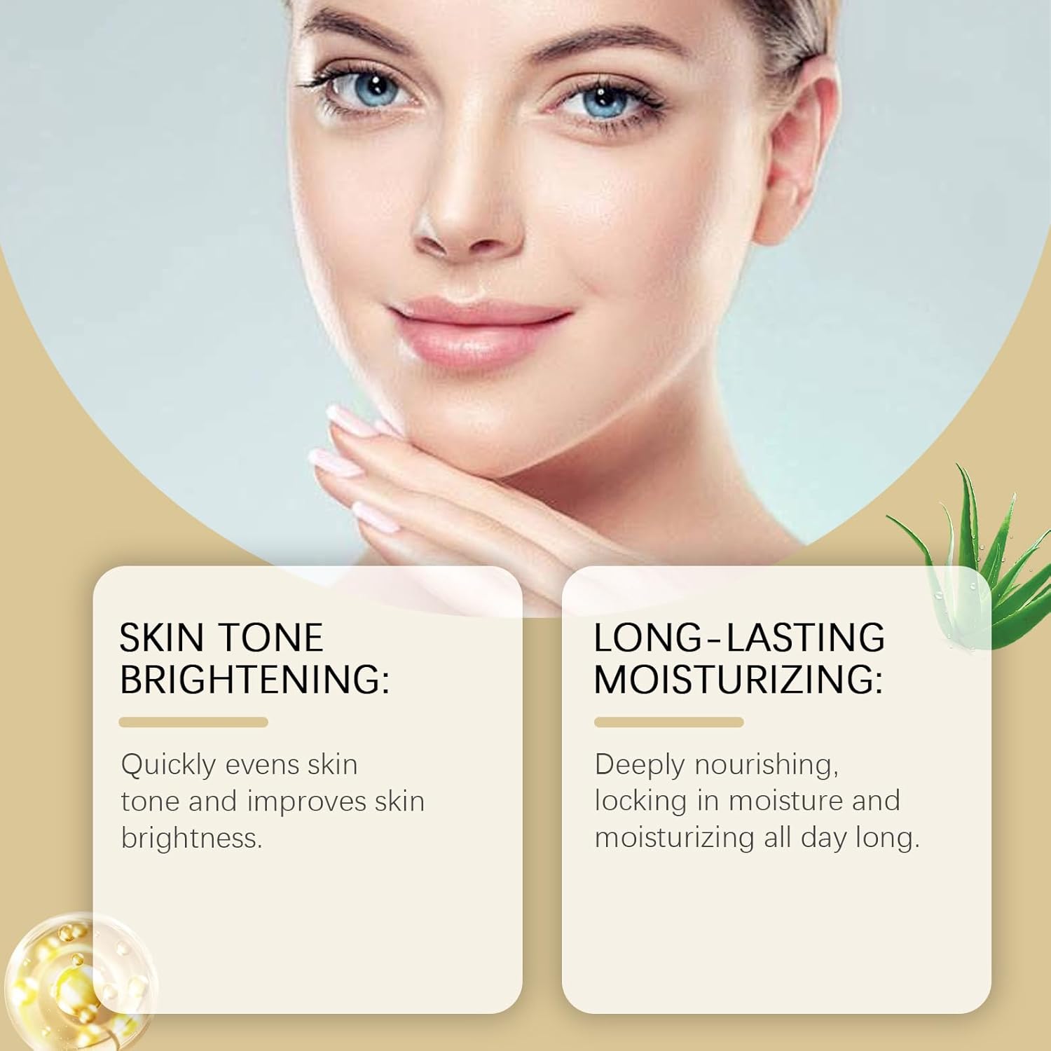 Ownawant Brightening Cream Concealer – Moisturizing Tone-Up Corrector (2PCS)