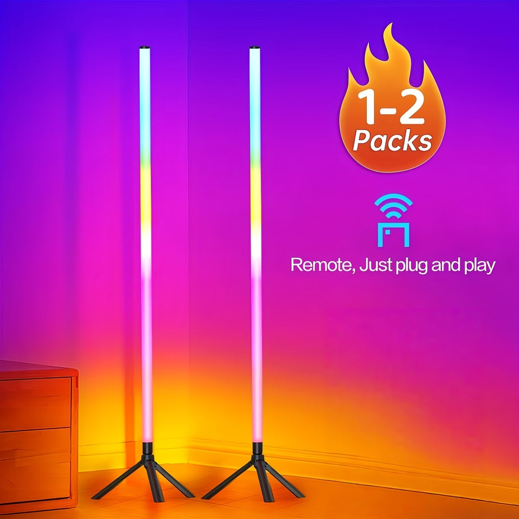 Smart RGB Corner Floor Lamp with App Control & Music Sync – Dimmable LED Ambient Light for Bedroom, Gaming & Modern Home Decor
