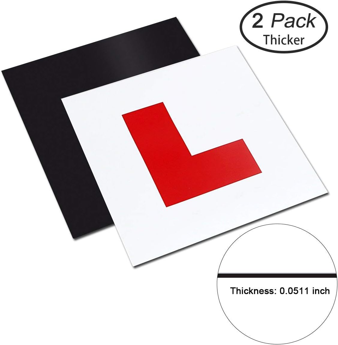Onarway Magnetic Car L-Plates – Extra Strong Learner Plates (2 Pack)