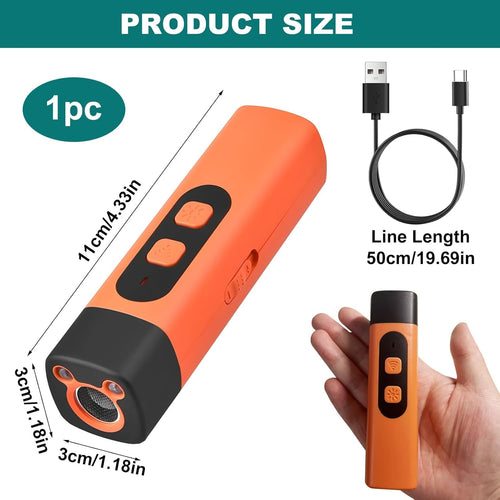 2-in-1 Ultrasonic Dog Bark Deterrent with LED Flashlight – Portable Anti-Bark Trainer