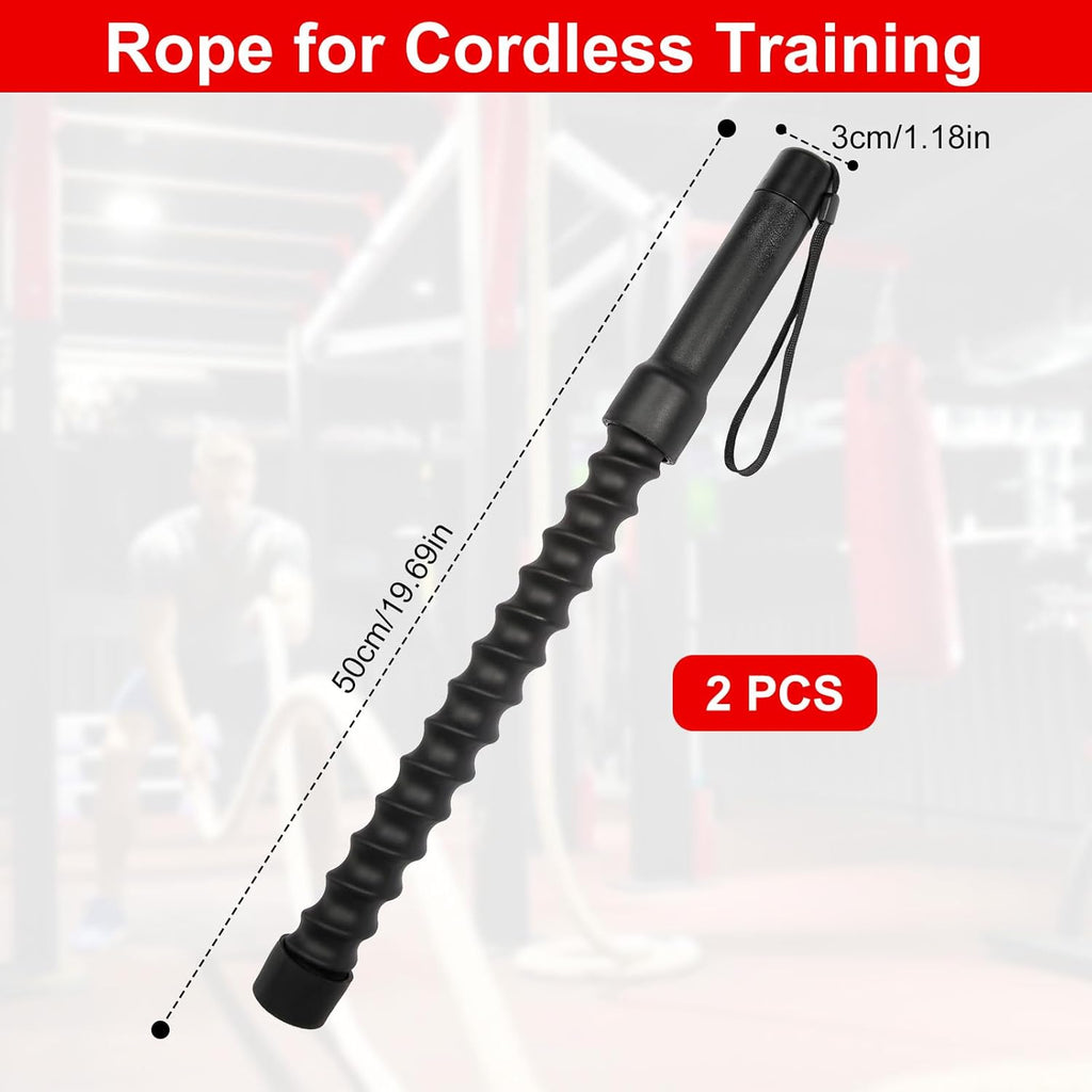 2-Pack Ropeless Weighted Battle Ropes – Portable Home & Outdoor Workout