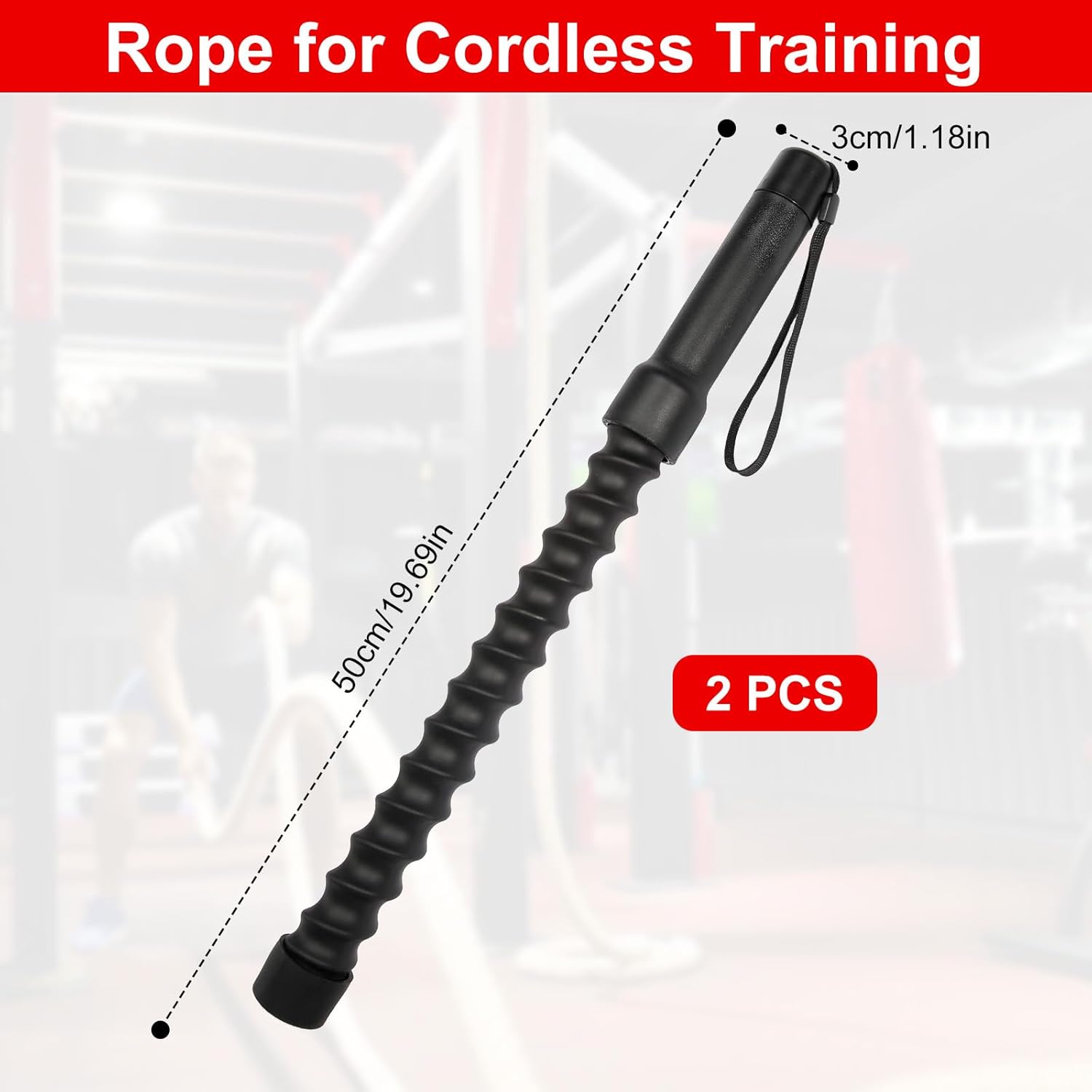 2-Pack Ropeless Weighted Battle Ropes – Portable Home & Outdoor Workout