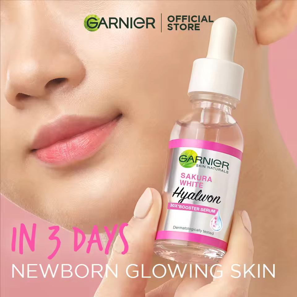 Garnier Sakura Glow Hyaluronic Booster Serum 30ml – Firming & Hydrating