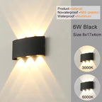 Modern LED Wall Sconce – Up & Down Indoor/Outdoor Wall Light for Living Room, Hallway, Bedroom