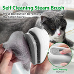 Rechargeable Cat & Pet Steam Brush – Self-Cleaning Slicker Comb for Cats, Dogs & Rabbits