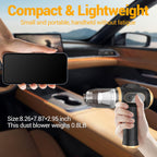 Portable Cordless Car Vacuum – Mini Handheld Cleaner with LCD & Multi-Nozzles for Car, Home & Pets