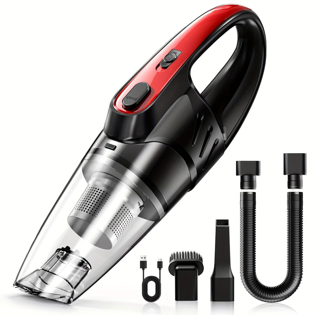 6000PA Handheld Vacuum Cleaner – Super Suction, Quiet, Multi-Purpose for Car, Home & Pets (Pink Gift Edition)