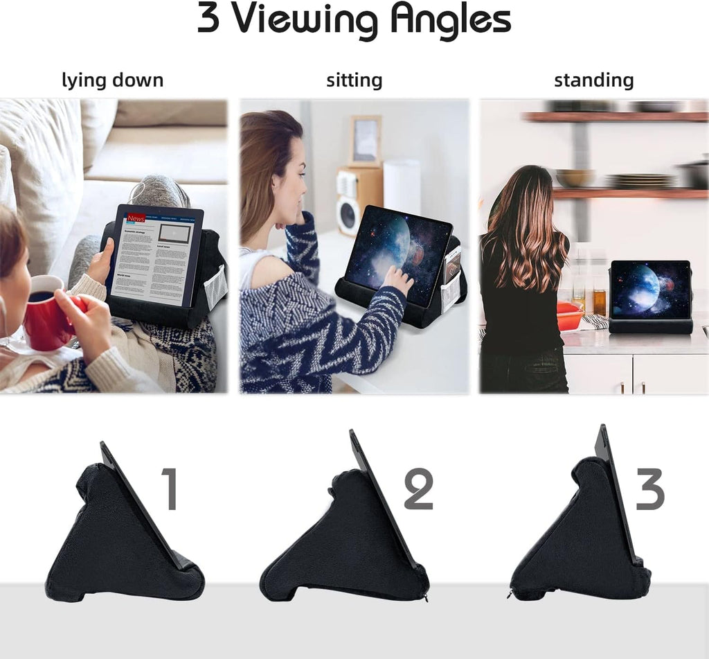 Mcbazel Multi-Angle Tablet Pillow Stand – Soft Lap Holder for iPad & E-Reader