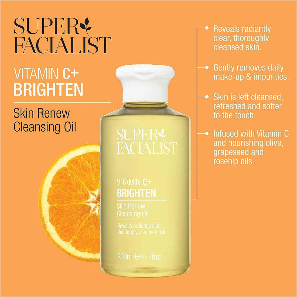 Super Facialist Vitamin C Cleansing Oil – Gentle Makeup Remover (200ml)