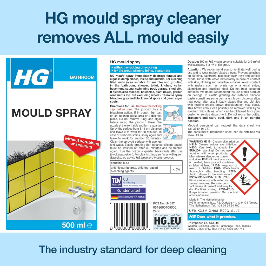 HG Mould Spray 500ml – Powerful Mould & Mildew Remover