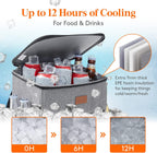 Lifewit 21L Soft Cooler Backpack – Insulated 30-Can Picnic & Camping Cooler (Grey)