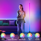Smart RGB Corner Floor Lamp with App Control & Music Sync – Dimmable LED Ambient Light for Bedroom, Gaming & Modern Home Decor
