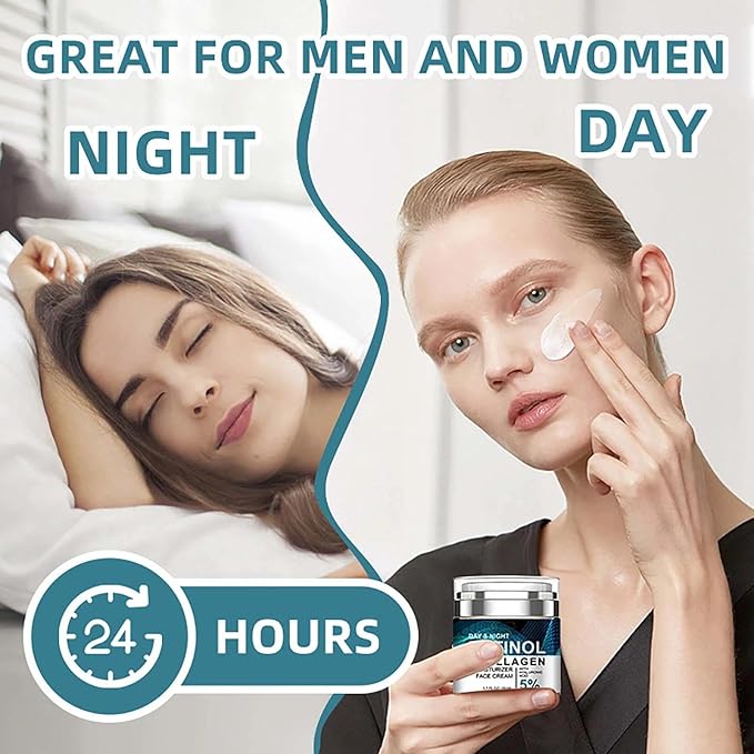 Advanced Retinol & Collagen Face Cream – 5% Hyaluronic Acid, Anti-Aging & 24H Hydration