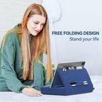 KDD Foldable Tablet Pillow Stand – Soft Lap & Bed Holder with Pocket