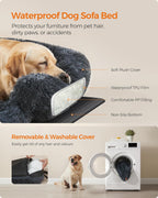 Feandrea FluffyHug XXL Calming Dog Sofa Bed – Dark Grey