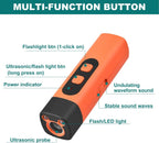 2-in-1 Ultrasonic Dog Bark Deterrent with LED Flashlight – Portable Anti-Bark Trainer