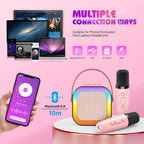 Karaoke Machine with 2 Microphones – Birthday Gift for Girls (Ages 3-15)