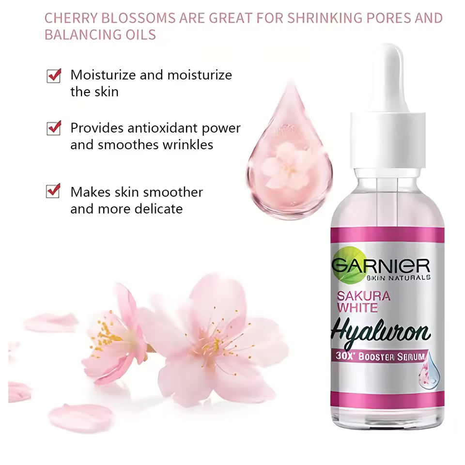 Garnier Sakura Glow Hyaluronic Booster Serum 30ml – Firming & Hydrating