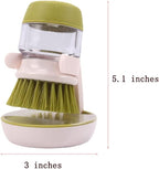 Soap Dispensing Dish Brush with Drip Holder