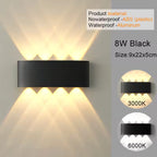 Modern LED Wall Sconce – Up & Down Indoor/Outdoor Wall Light for Living Room, Hallway, Bedroom