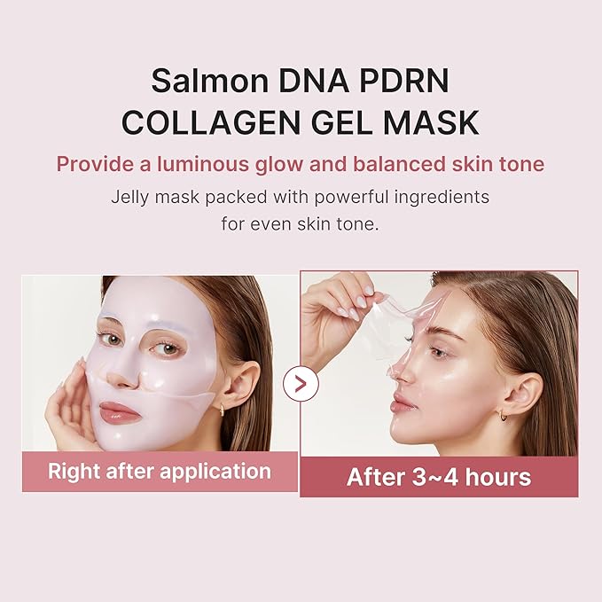 medicube Salmon DNA PDRN pink collagen jelly gel mask | overnight face mask for glass glow skin- elasticity, hydrating, firming and moisturising