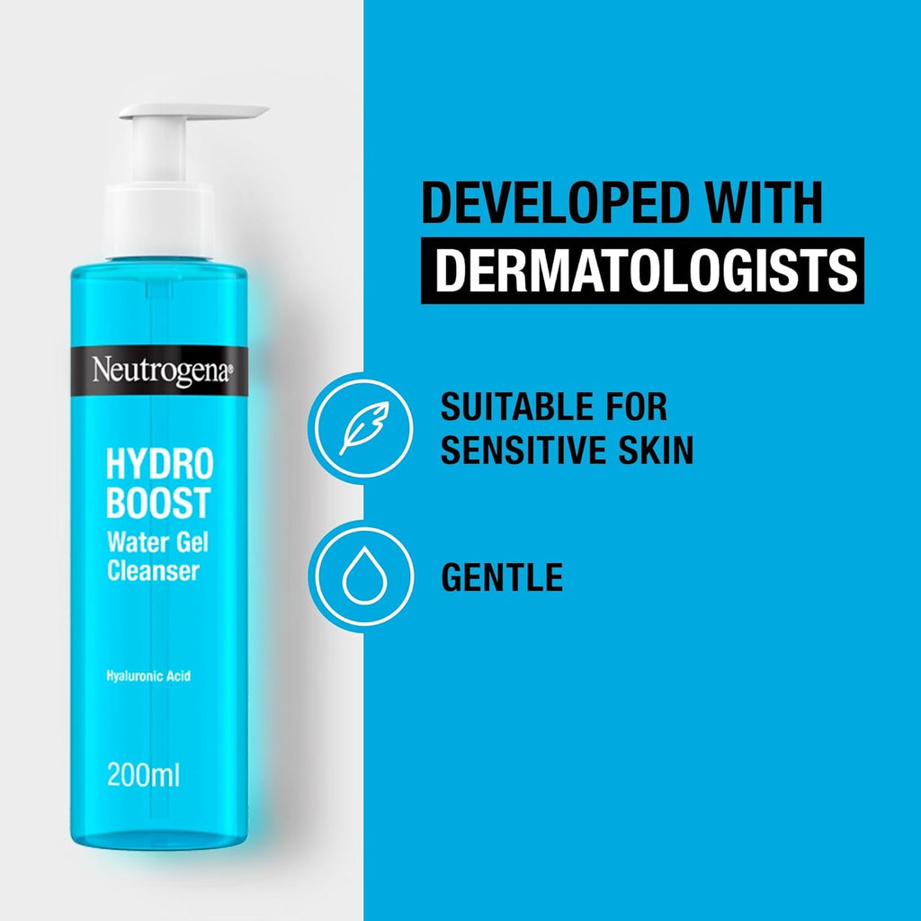 Neutrogena Hydro Boost Water Gel Cleanser – Hyaluronic Acid Hydrating Face Wash (200ml)