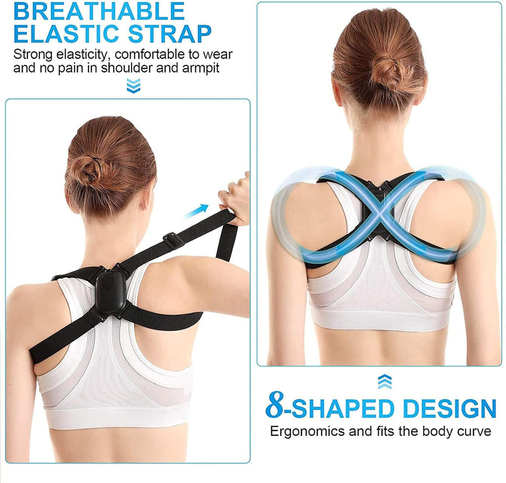 Smart Posture Corrector with Vibration Reminder – Adjustable for Men, Women & Teens