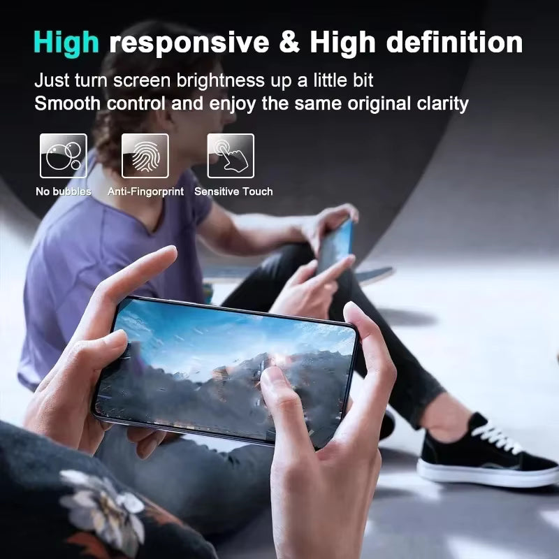 Anti-Peep Tempered Glass Screen Protector – Full Cover for iPhone 11 to 16 Series