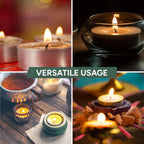 50 Pack Unscented Tea Light Candles – 8 Hour Burn