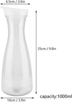 Premium Square Acrylic Juice & Water Bottle with Lid – Transparent Cold Drink Storage Container for Kitchens, Restaurants & Bars