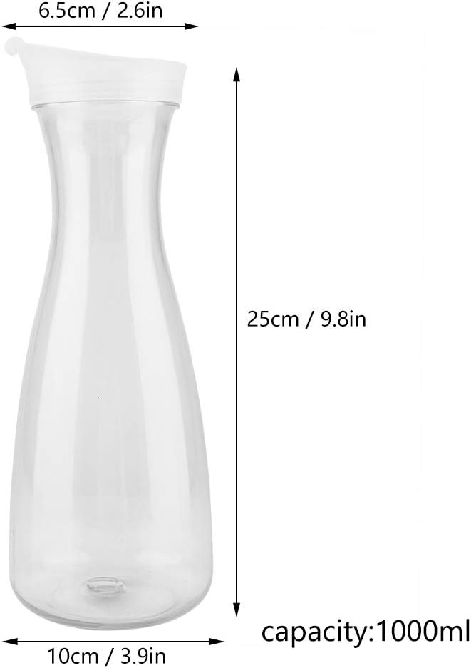 Premium Square Acrylic Juice & Water Bottle with Lid – Transparent Cold Drink Storage Container for Kitchens, Restaurants & Bars