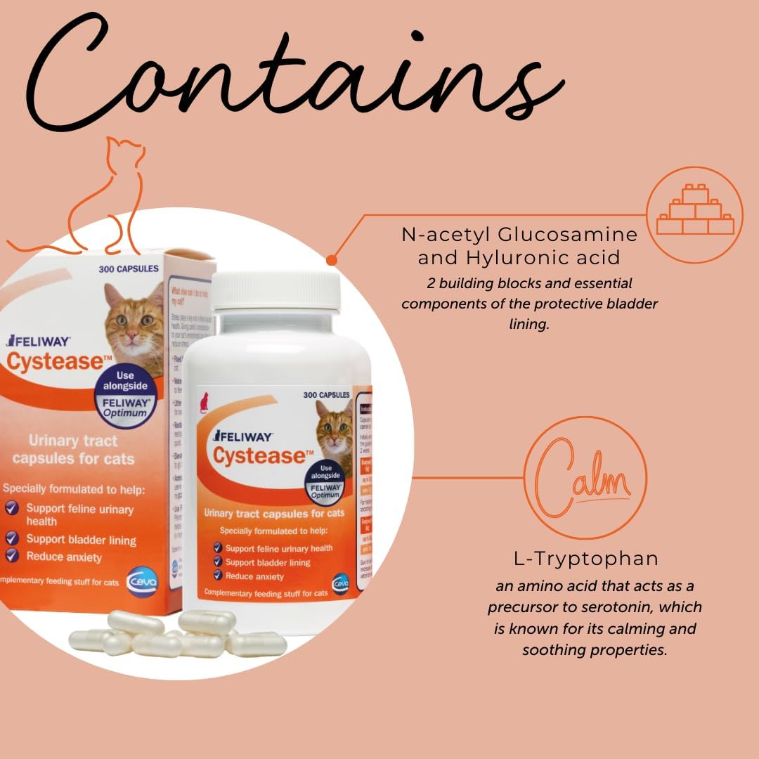 Feliway Cystease Cat Urinary Support Capsules – 30 Pack