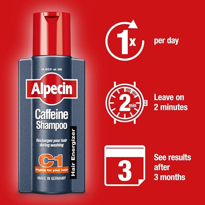 Alpecin Caffeine Shampoo C1 375ml – Stronger, Thicker Hair for Men