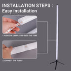 Smart RGB Corner Floor Lamp with App Control & Music Sync – Dimmable LED Ambient Light for Bedroom, Gaming & Modern Home Decor