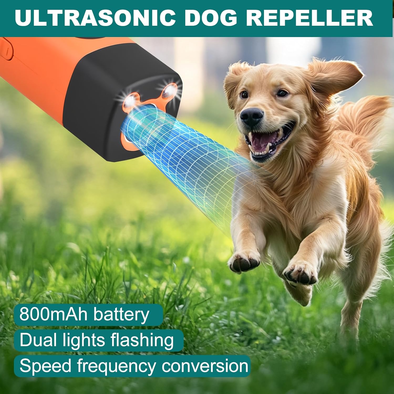 2-in-1 Ultrasonic Dog Bark Deterrent with LED Flashlight – Portable Anti-Bark Trainer
