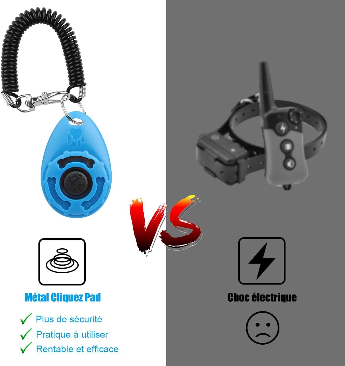 Diyife 2-Pack Dog Clickers (Blue & Red) – Pet Training Clicker with Wrist Strap for Dogs, Cats & Horses