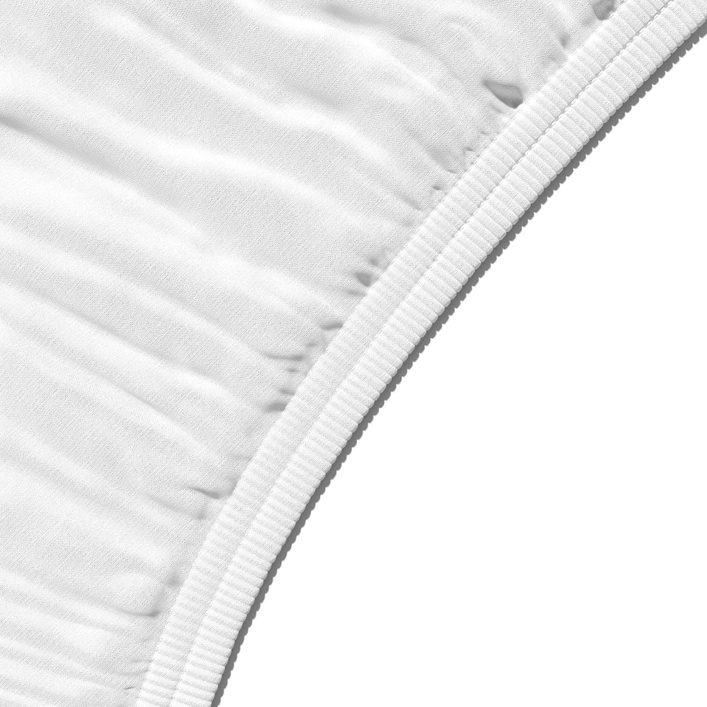 Bedding Soft Microfibre Single Fitted Sheet with 12 inch (30 cm) Deep Pocket, 90 x 190 cm, White