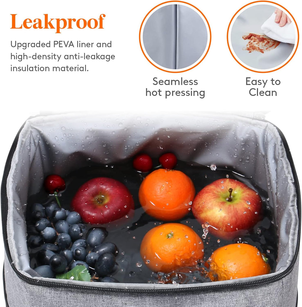 Lifewit 21L Soft Cooler Backpack – Insulated 30-Can Picnic & Camping Cooler (Grey)