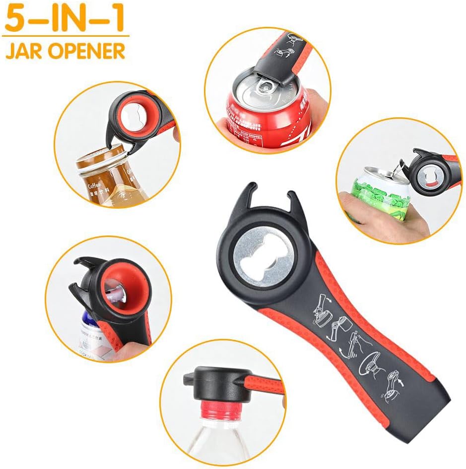 Otstar 5-in-1 Multi-Function Jar & Bottle Opener