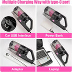 Viewsun 20PCS Pink Car Cleaning Kit – Interior Detailing Set with Drill Brushes, Windshield Tools & Cleaning Gel