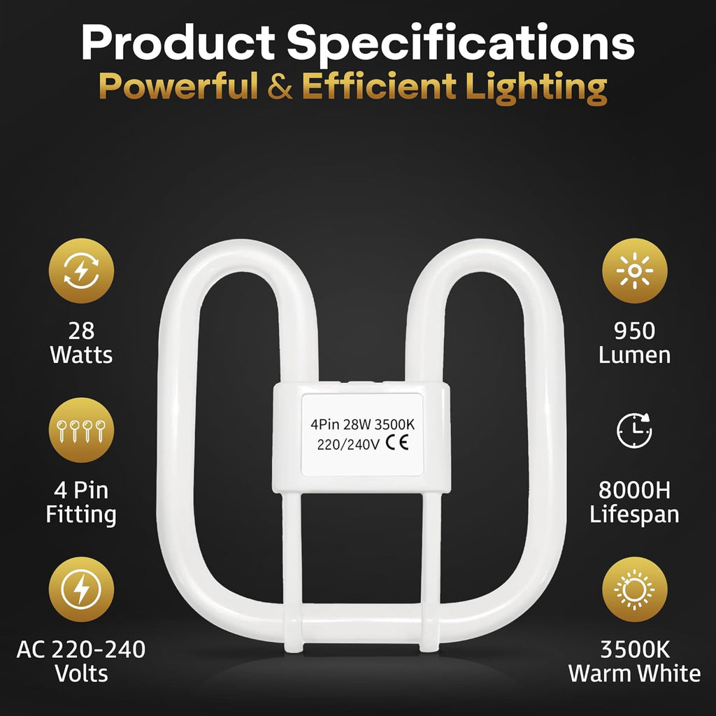 28W 2D CFL Butterfly Bulb – Warm White (3500K)