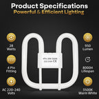 28W 2D CFL Butterfly Bulb – Warm White (3500K)