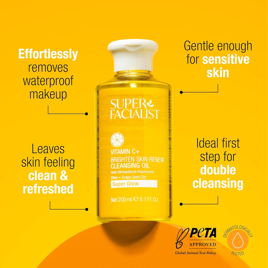 Super Facialist Vitamin C Cleansing Oil – Gentle Makeup Remover (200ml)