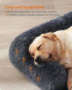 Feandrea FluffyHug XXL Calming Dog Sofa Bed – Dark Grey